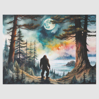 Sasquatch Stehend auf Ridge mit Blick auf den Ozea Seidenpapier