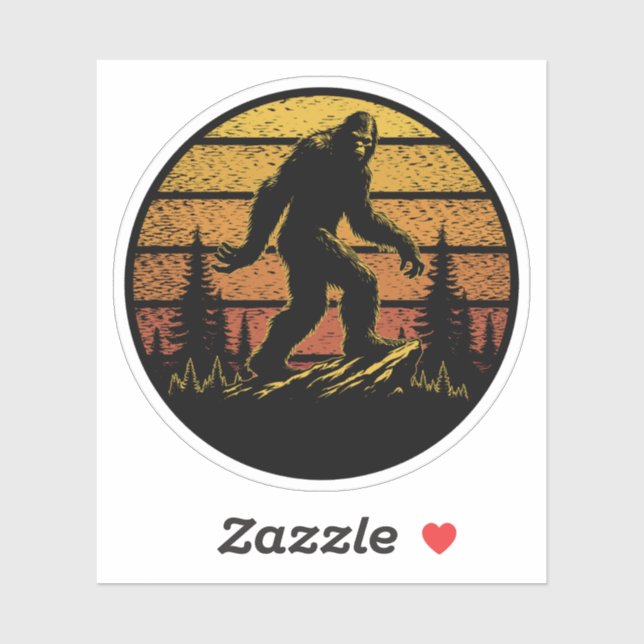 Sasquatch Stickers Vinyl Coupé Sur Mesure (Feuille)