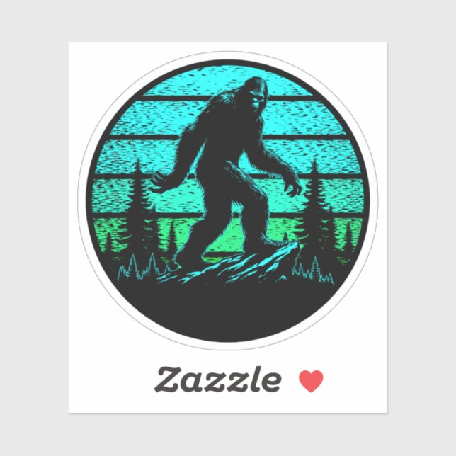 Sasquatch Stickers Vinyl Coupé Sur Mesure (Feuille)