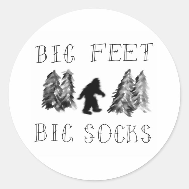 Sasquatch-Tasse Runder Aufkleber (Vorderseite)