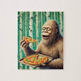 Sasquatch und die Pizza im Birkenwald