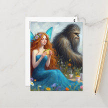 Sasquatch und eine Fee auf einem Picknick