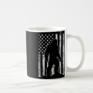 Sasquatch Usa Flag Patriotic Bigfoot 4. Juli Kaffeetasse