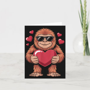 Sasquatch Valentinstag - Bigfoot Herz Singles Karte