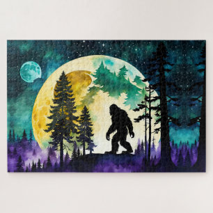 Sasquatch Vollmond auf dem Berg