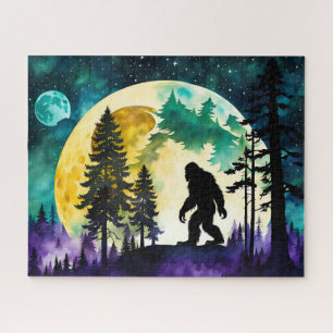 Sasquatch Vollmond auf dem Berg