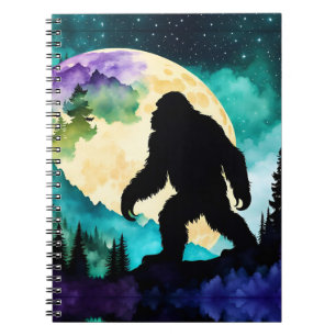 Sasquatch Vollmond auf dem Berg II Notizblock