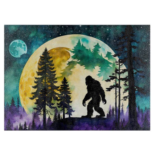 Sasquatch Vollmond auf dem Berg Schneidebrett (Vorderseite)