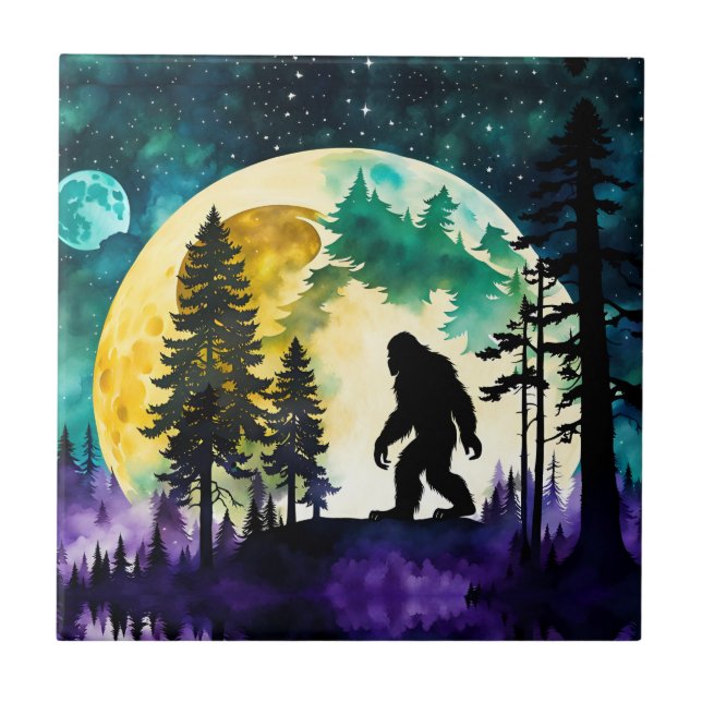 Sasquatch Vollmond Fliese (Vorderseite)