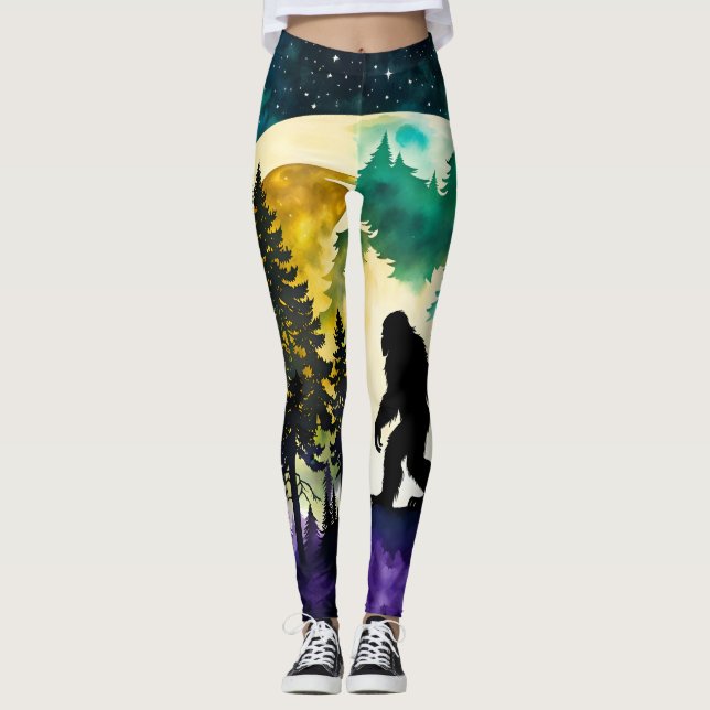 Sasquatch Vollmond Leggings (Vorderseite)
