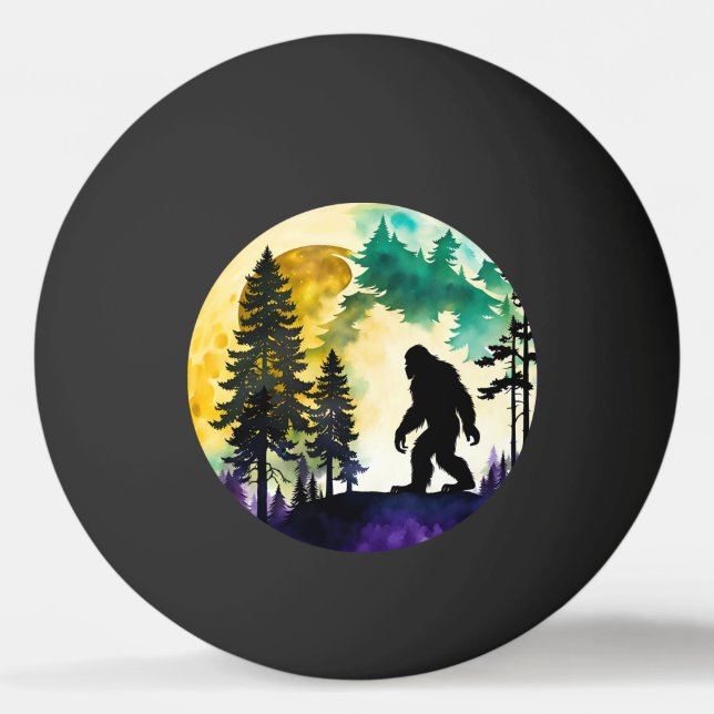 Sasquatch Vollmond Tischtennisball (Vorderseite)