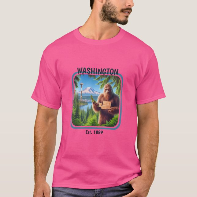 Sasquatch Washington Souvenir Reisegeschenk T-Shirt (Vorderseite)