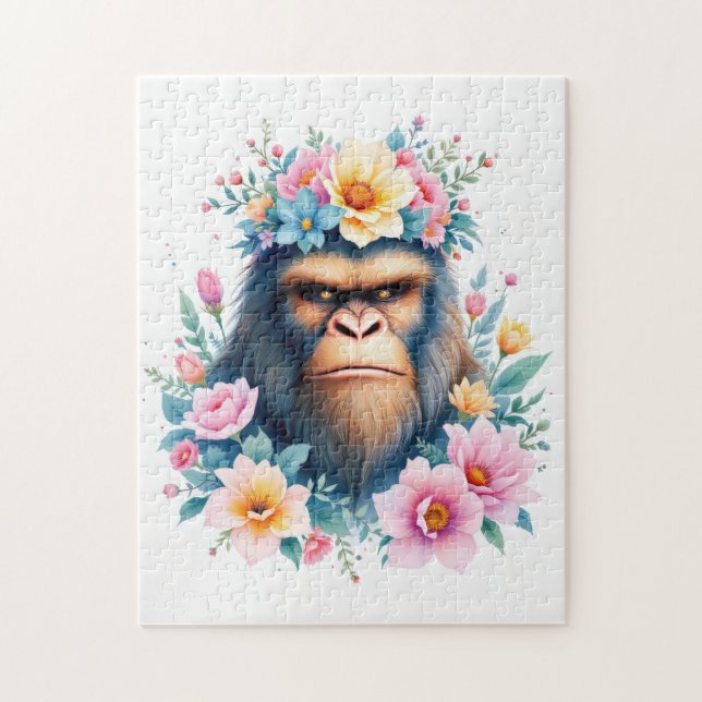 Sasquatch wearing a flower crown (Vertikal)