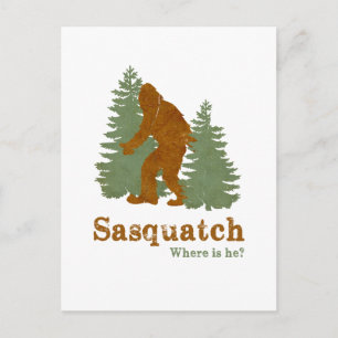 Sasquatch... Wo ist er? Postkarte