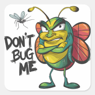 Sass Bug Street Art Quadratischer Aufkleber