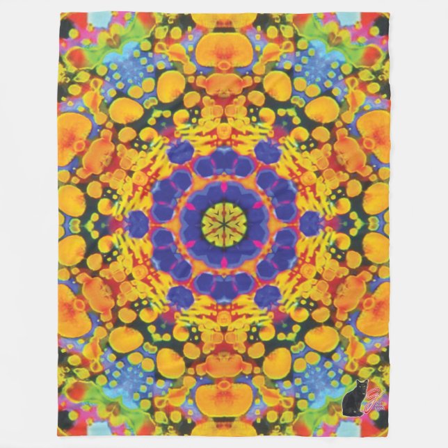 Sassafras Kaleidoscope Fleece Blanket (Vorderseite)
