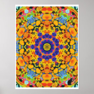 Sassafras Kinetic Collage Kaleidoscope Poster