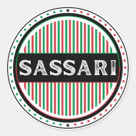 Sassari City Pride Emblem – Italian Identity Runder Aufkleber