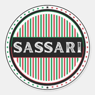 Sassari City Pride Emblem – Italienische Identität Runder Aufkleber