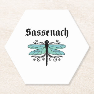 Sassenach Dragonfly Outlander Amber Blue Sweatshir Untersetzer