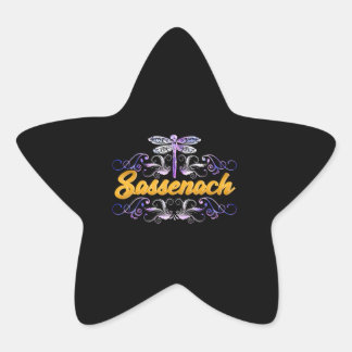 Sassenach Outlander Blue Dragonfly Stern-Aufkleber