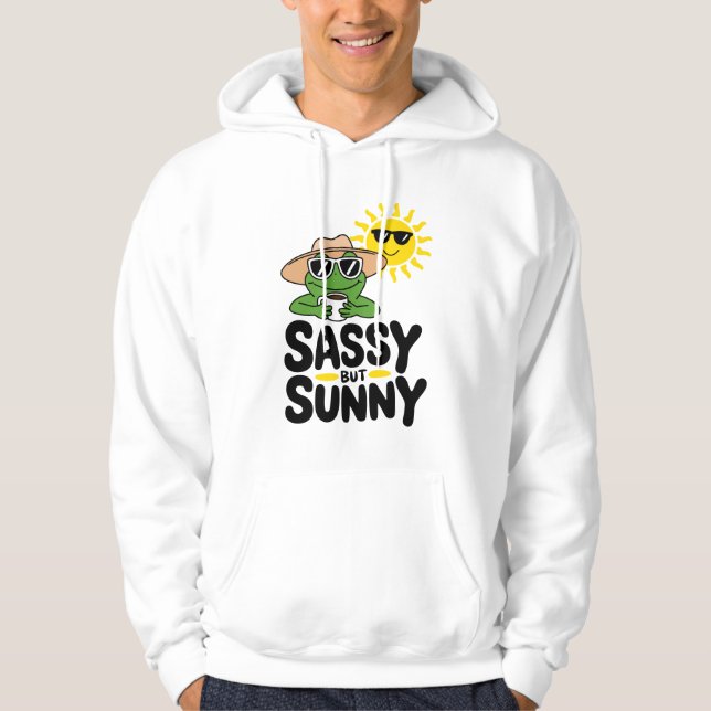 Sassenes, aber sonniges Froschdesign - Funny Summe Hoodie (Vorderseite)
