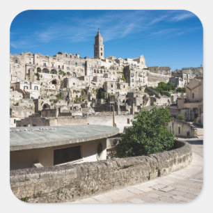 Sassi di Matera Altstadt Quadratischer Aufkleber
