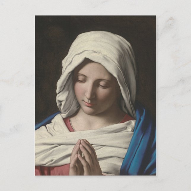 Sassoferrato - Madonna im Gebet Postkarte (Vorderseite)