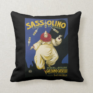 Sassolino Likör zum Dessert Werbeartikel Kissen