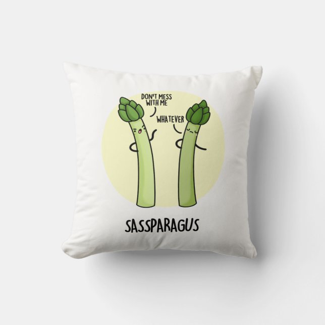 Sassparagus Funny Asparagus Gemüsepuppe Kissen (Vorderseite)