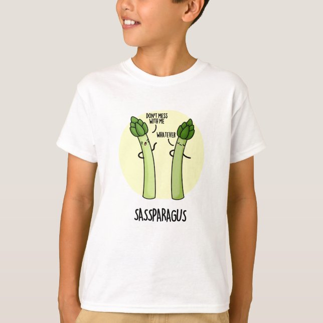 Sassparagus Funny Asparagus Gemüsepuppe T-Shirt (Vorderseite)