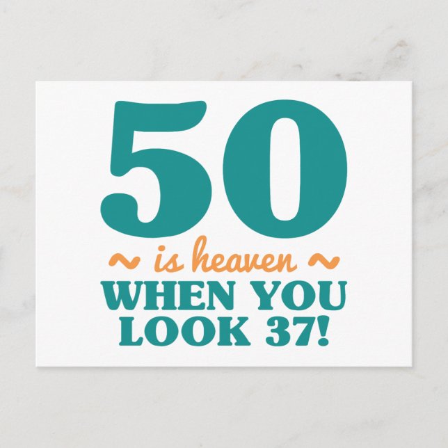 Sassy 50. Geburtstag Postkarte (Vorderseite)