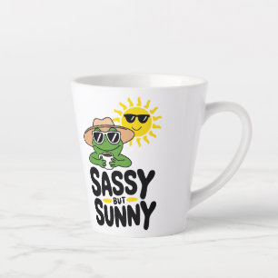 Sassy aber Sunny Frog Design - Funny Summer Milchtasse