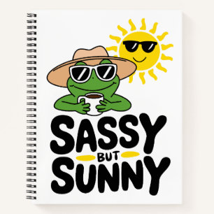 Sassy aber Sunny Frog Design - Funny Summer Notizbuch