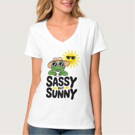 Sassy aber Sunny Frog Design - Funny Summer Women T-Shirt