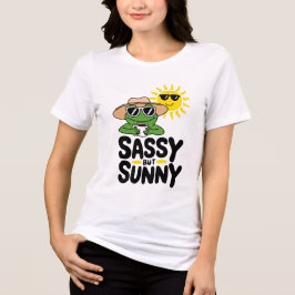Sassy aber Sunny Frog Design - Funny Summer Women Tri-Blend Shirt