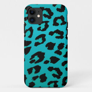 Sassy aquamariner Leopard-Tierdruck-Kasten Case-Mate iPhone Hülle