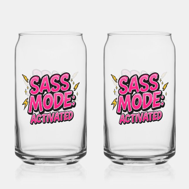 Sassy Attitude and Bold Pop Art Dosenglas (Vorderseite)