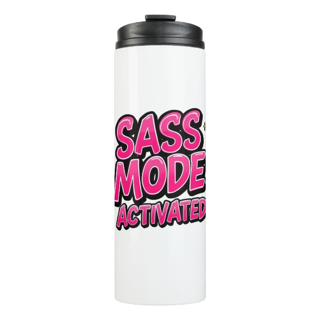 Sassy Attitude and Bold Pop Art Thermosbecher (Vorderseite)