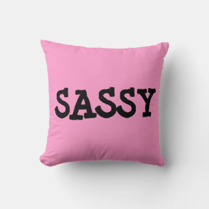 SASSY, Baumwollkissen, rosa Kissen