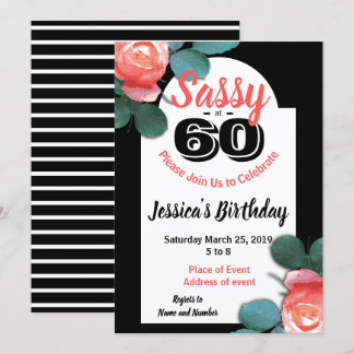 Sassy bei 60 Einladungen zur Geburtstagsparty
