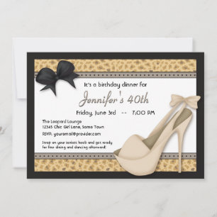 Sassy Beige Heels et Leopard Invitation