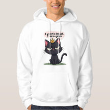 Sassy Black Cat Königin "Kein Schoßkatze" Hoodie