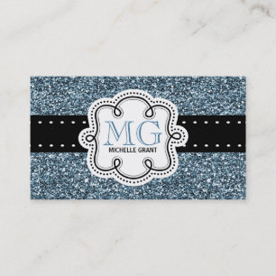 Sassy blaue Glitzer-Blick-Damen irgendein Beruf Visitenkarte