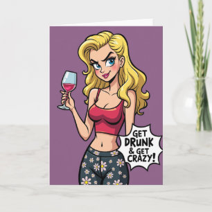 Sassy-Blond-Geburtstagskarte Karte