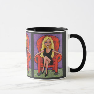 Sassy blonder u. roter Stuhl - Tasse