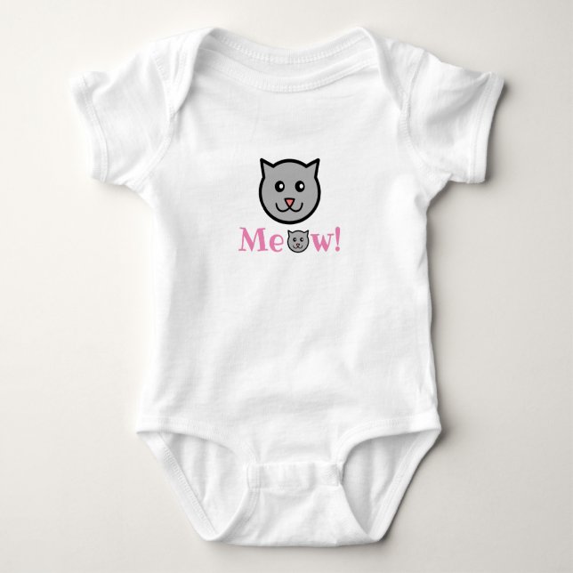 Sassy Cat Baby Bodysuit Strampler (Vorderseite)