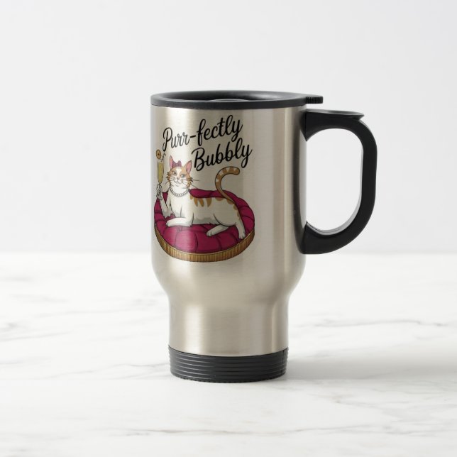 Sassy Cat Cocktail Sticker Reisebecher (Rechts)
