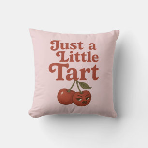 Sassy Cherry Ein bisschen sauer Retro Rot und Rosa Kissen