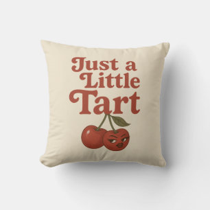 Sassy Cherry Nur ein bisschen sauer Retro Rot Kissen